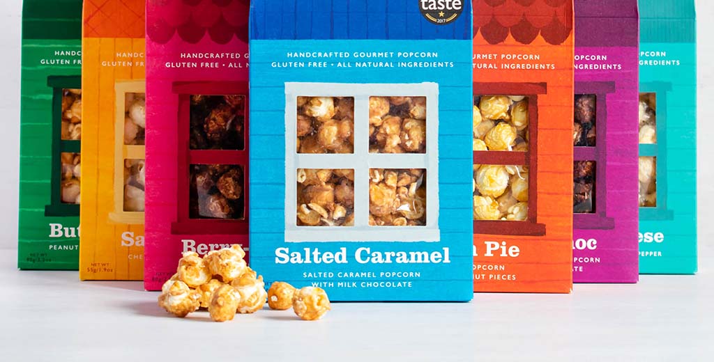 Popcorn Shed's signature gourmet popcorn sheds; some of which are amongst the most popular popcorn flavours in the world!