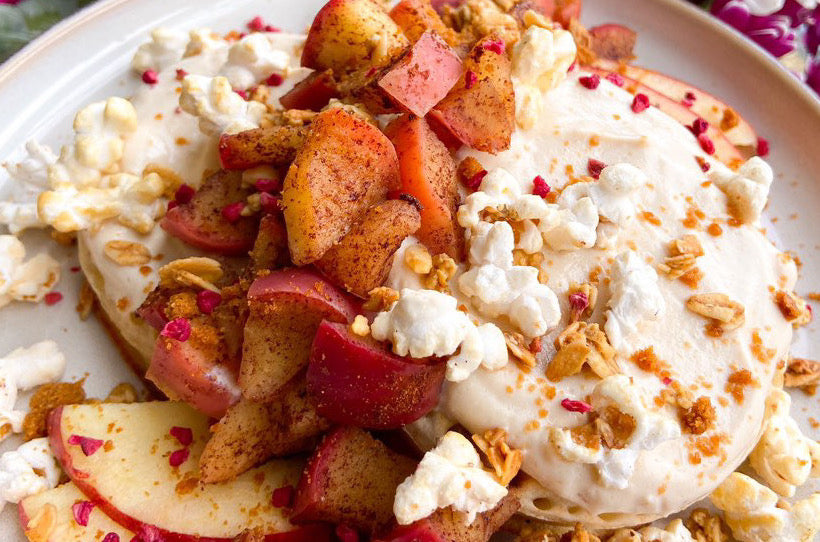 Vegan French Toffee Popcorn Crumpets Recipe with Popcorn Shed's Toffee Popcorn