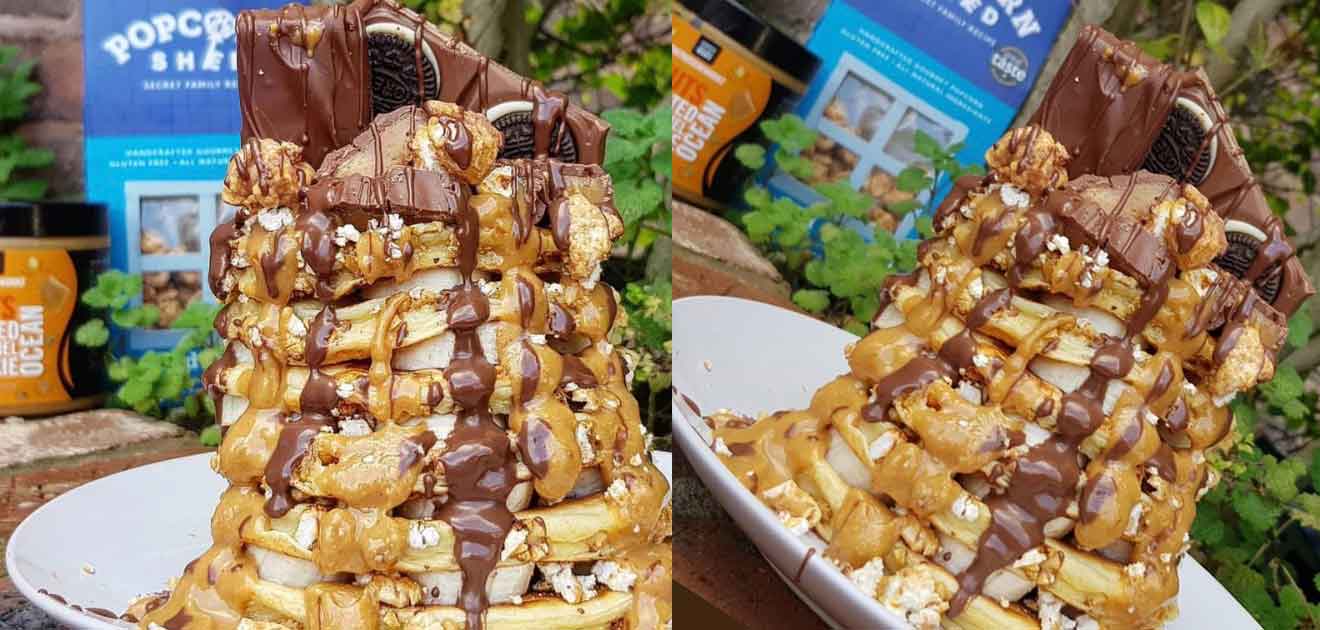 Salted Caramel Gourmet Popcorn Pancakes | Popcorn Shed