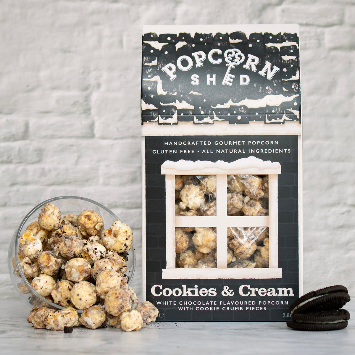 Cookies & Cream Gourmet Popcorn Black Shed - Popcorn Shed