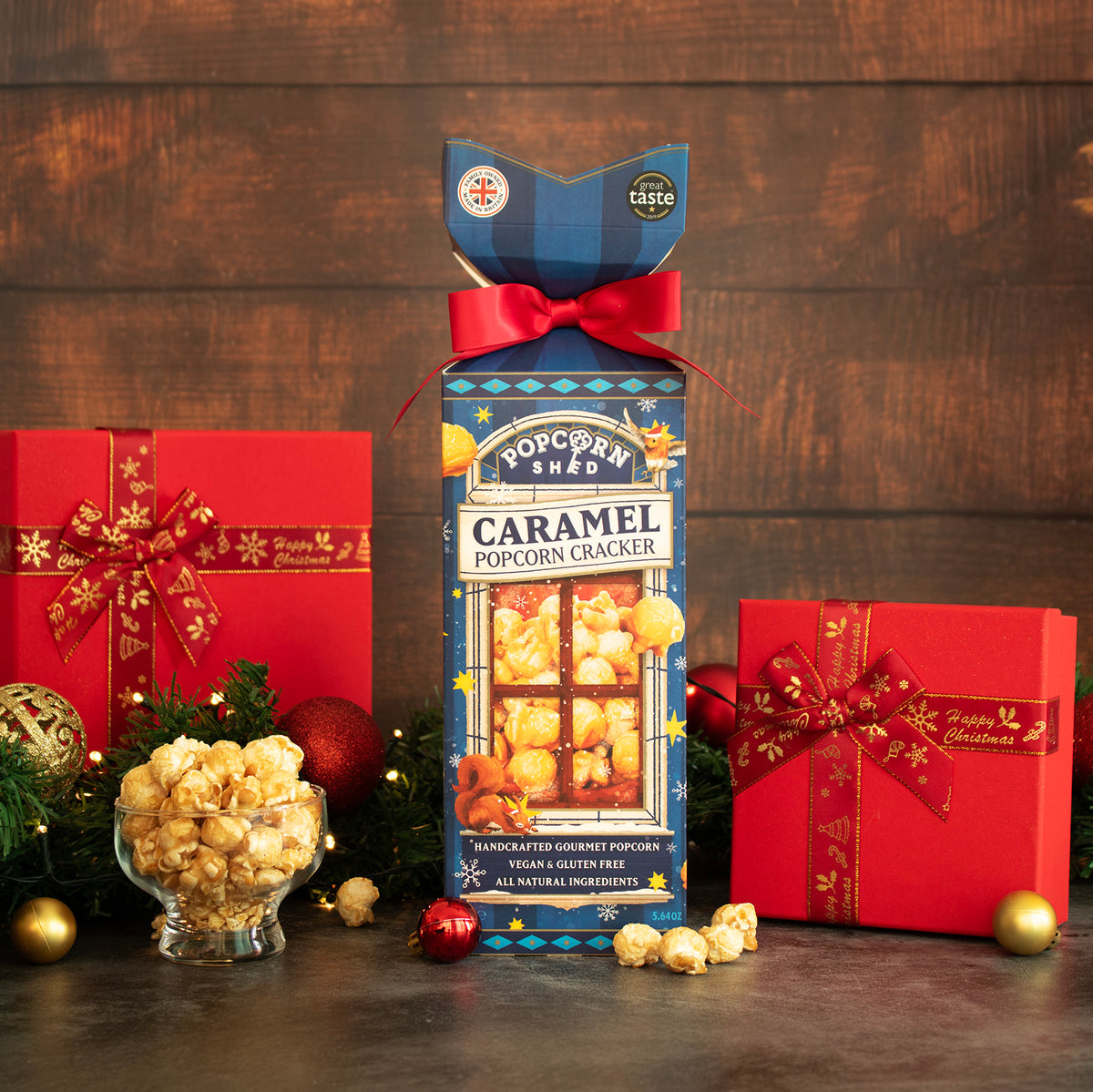 Caramel Popcorn Christmas Cracker - Popcorn Shed