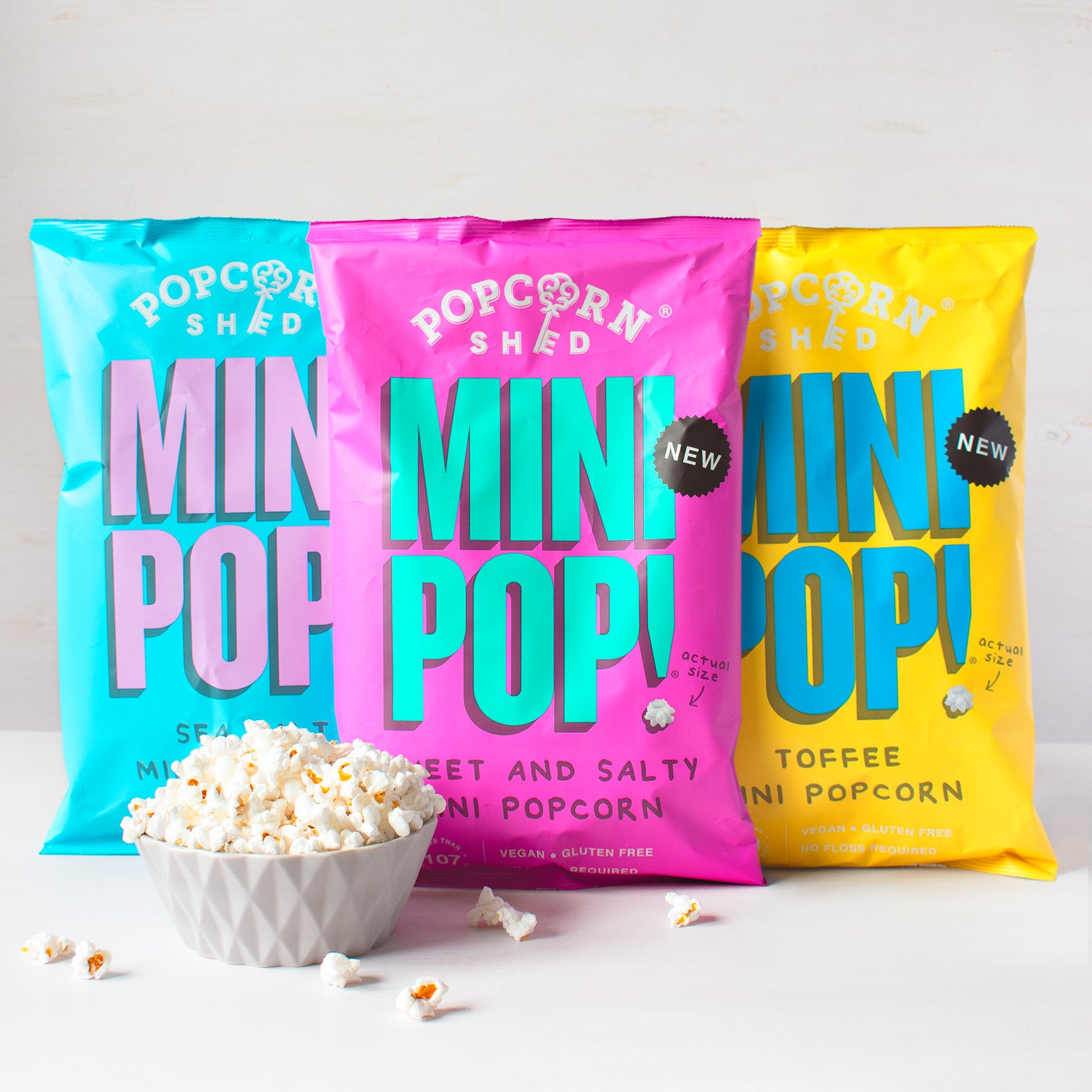 Mini Pop!® Popcorn Favourites Selection | 3 Vegan Snack Flavours