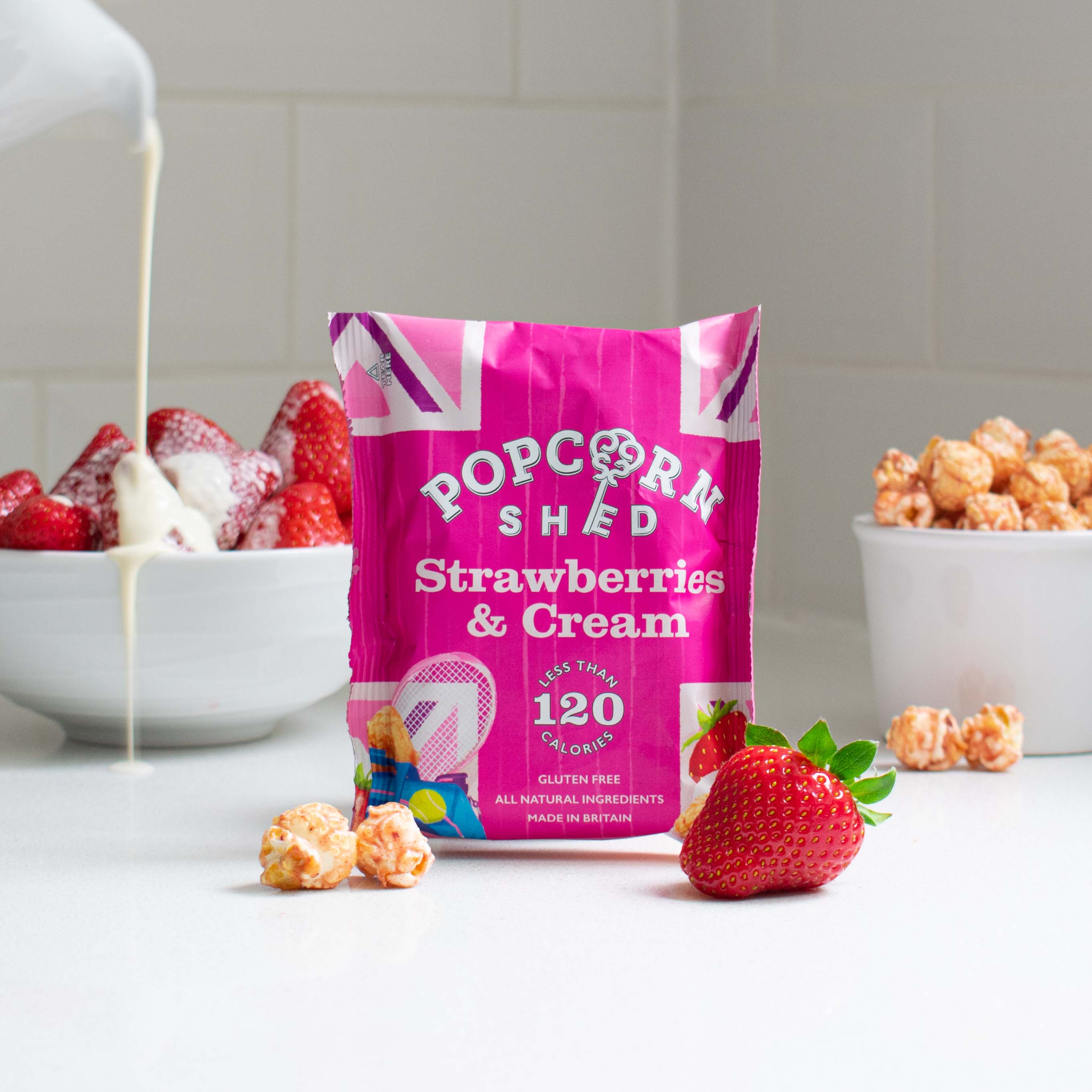 Strawberries & Cream Popcorn Snack Pack - Popcorn Shed