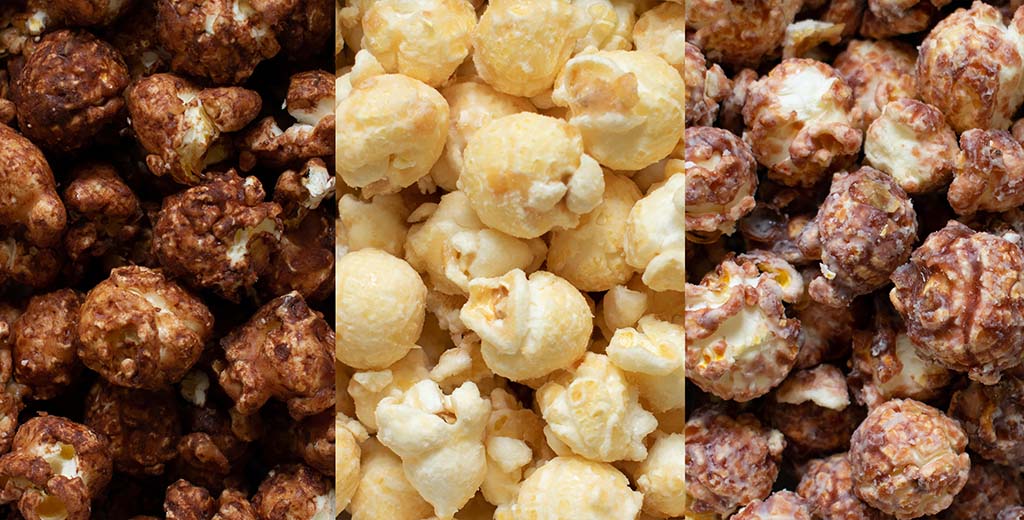 An image of Popcorn Shed's chocolate covered gourmet popcorn flavours