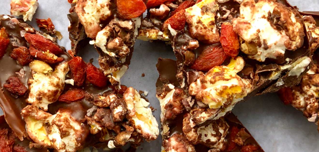 Chocolate Popcorn Bark