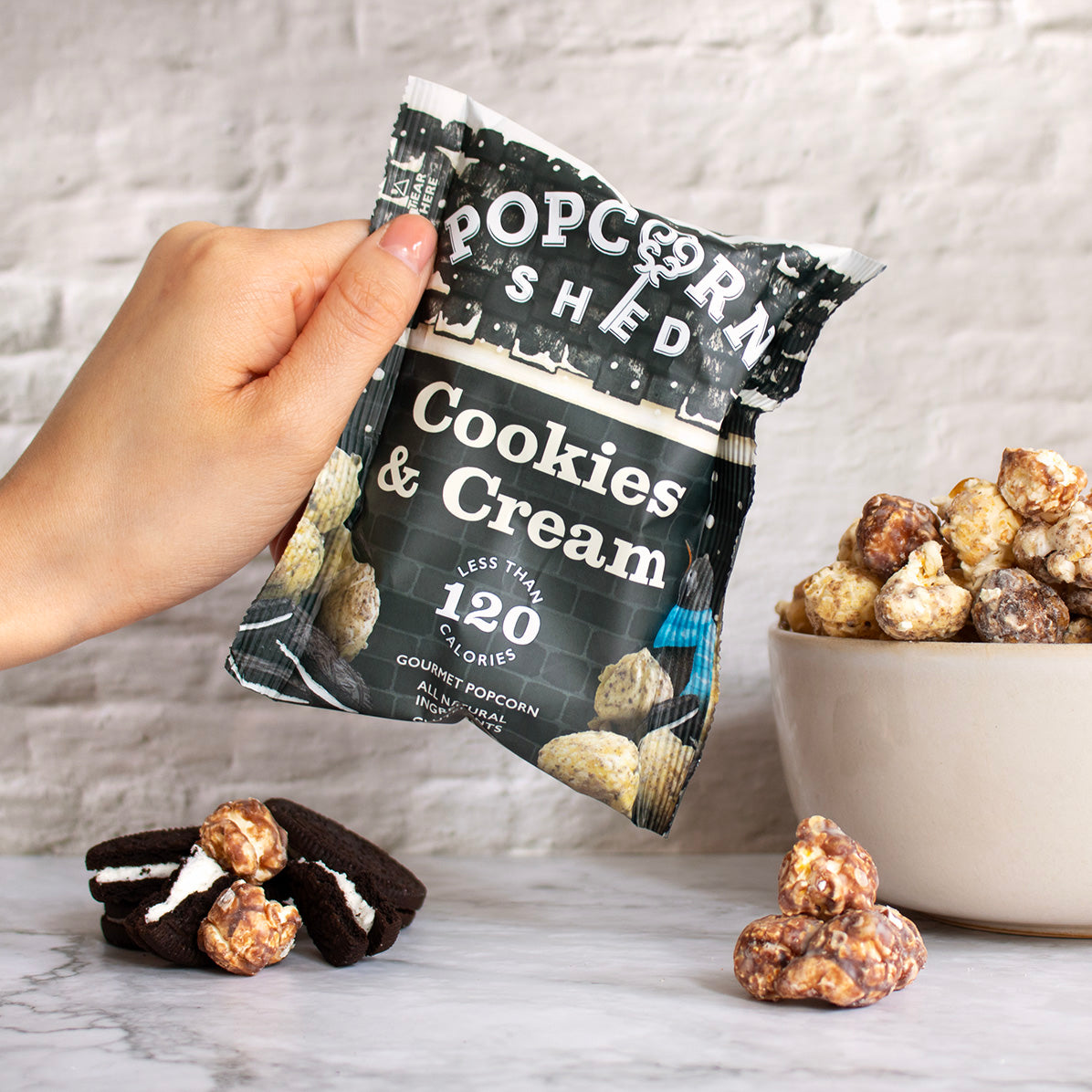 Cookies and Cream Popcorn Snack Packs - Popcorn Shed