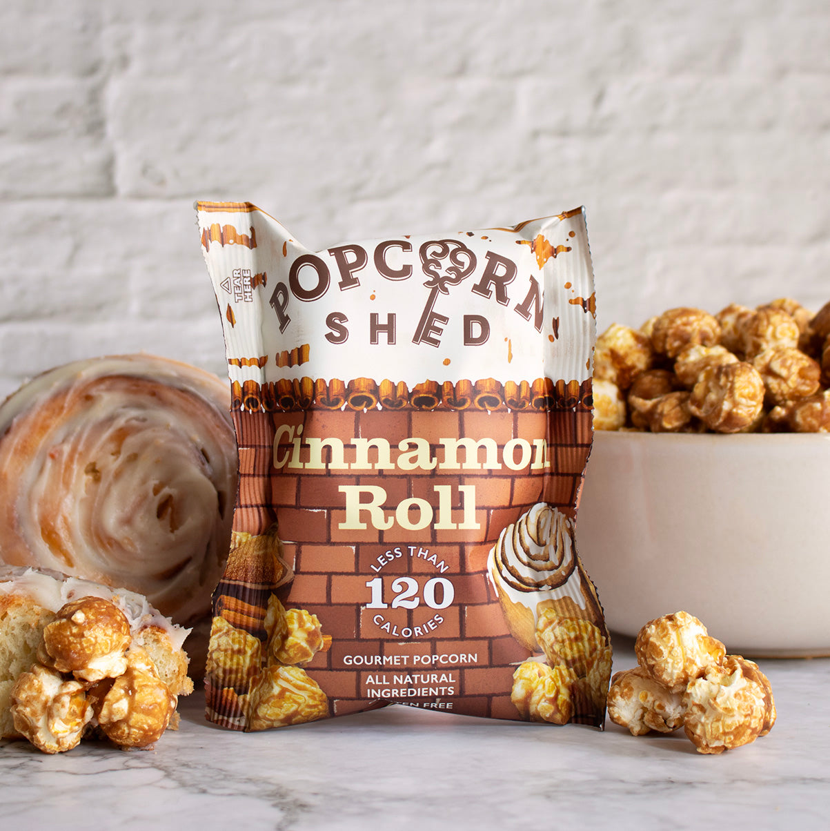 Cinnamon Roll Popcorn Snack Packs - Popcorn Shed
