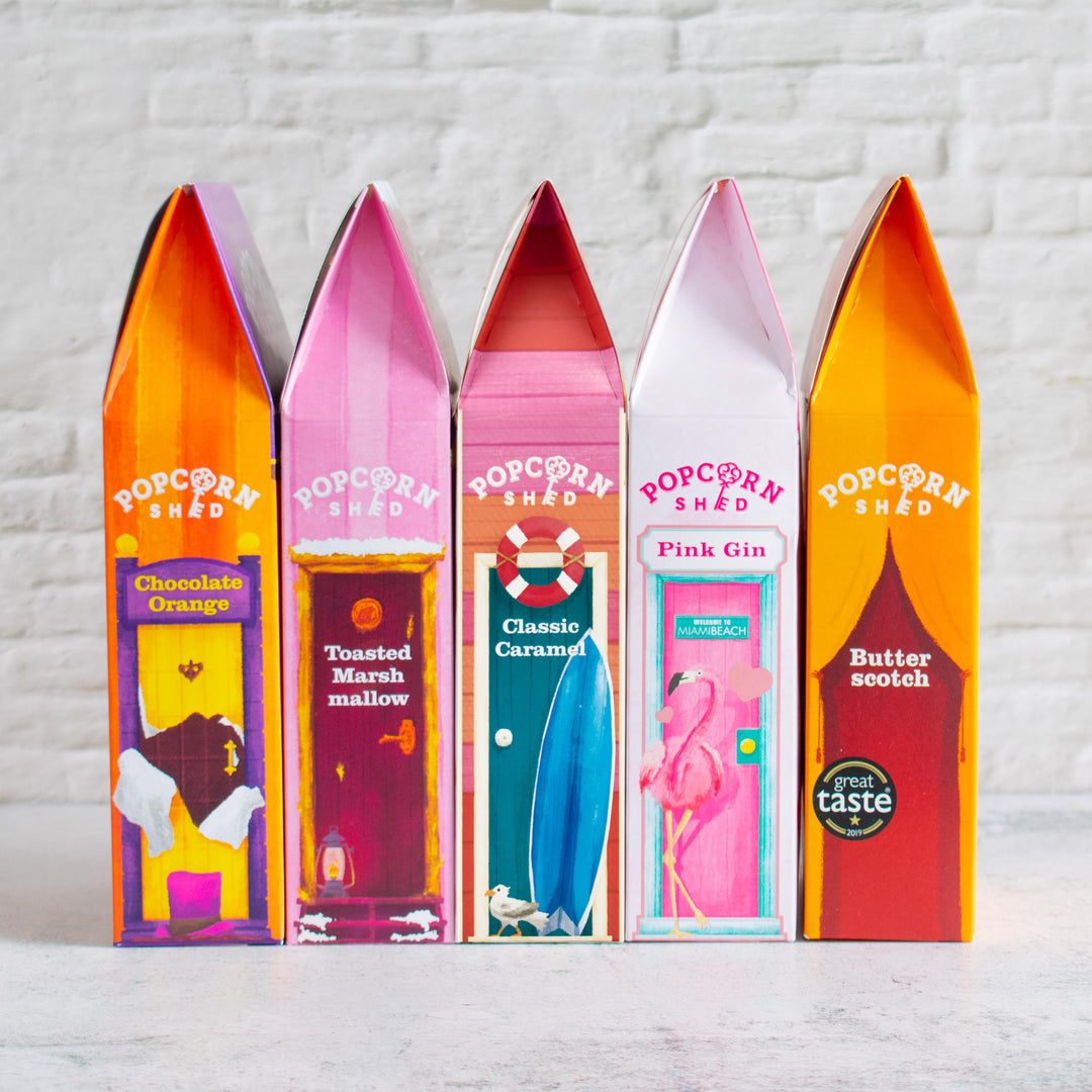 Vegan Gourmet Popcorn Selection | 5 Popcorn Flavours | Popcorn Shed