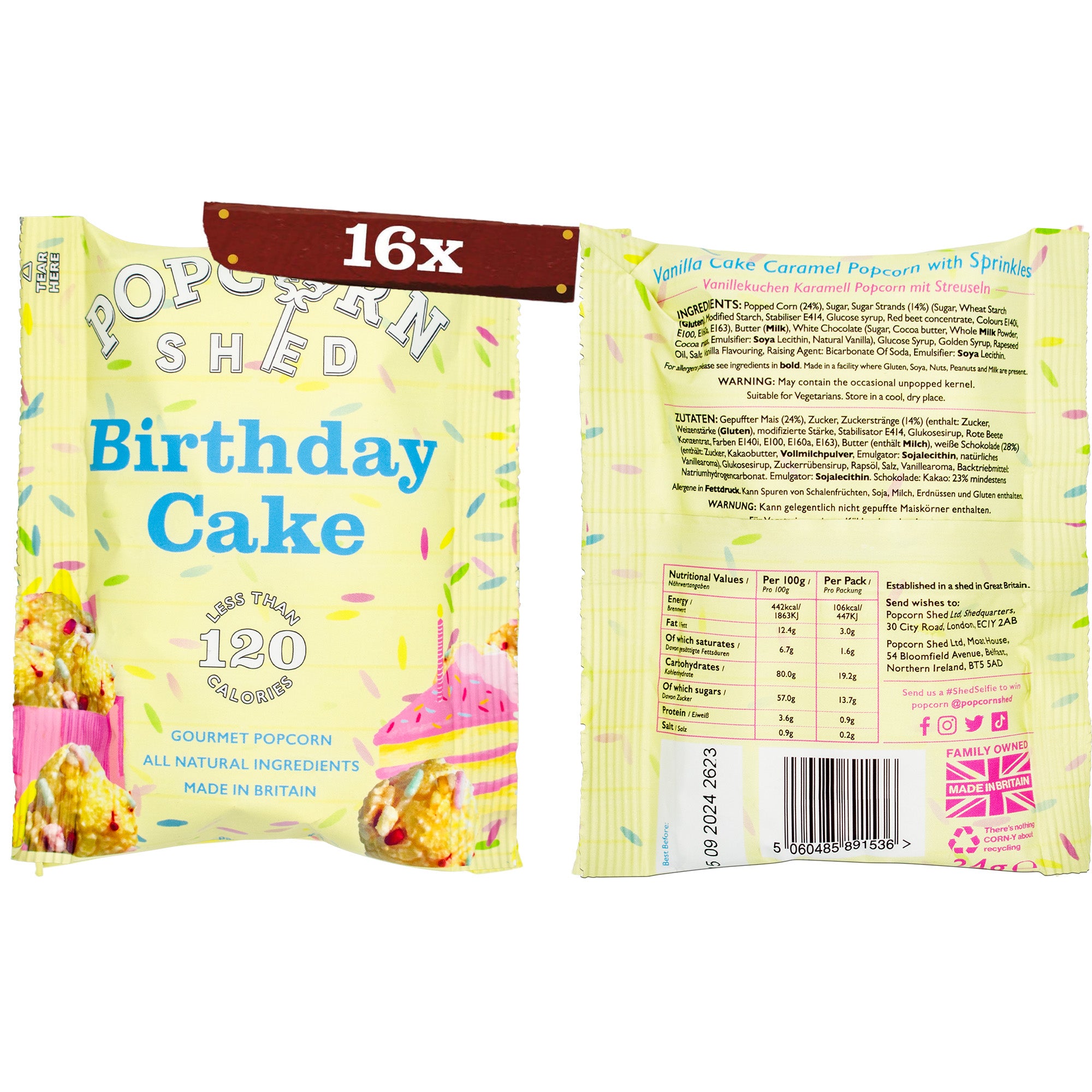 Birthday Cake Popcorn Snack Packs - Popcorn Shed