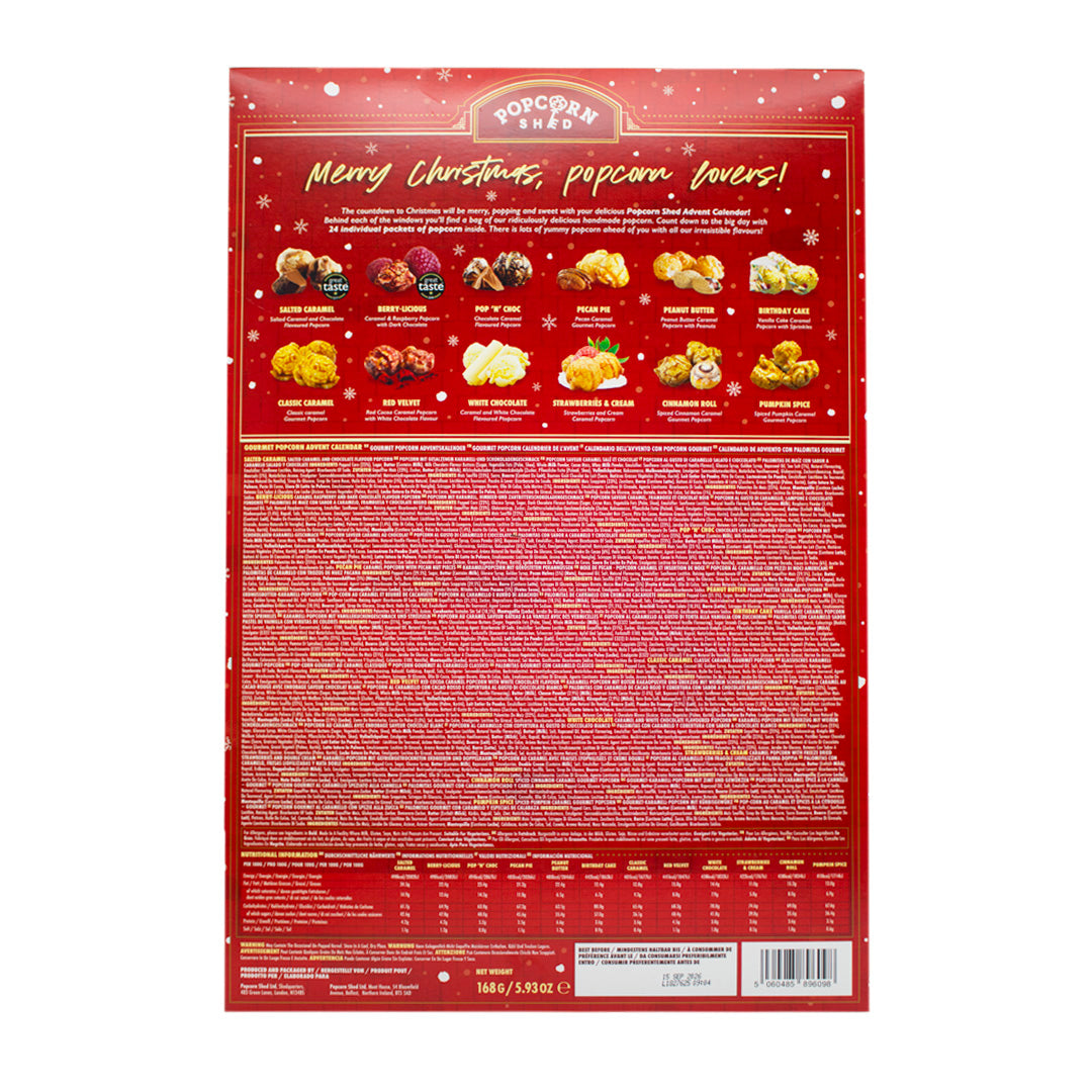Red Gourmet Popcorn Advent Calendar