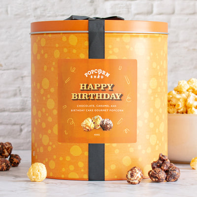 Happy Birthday Popcorn Large Gift Tin - Popcorn Shed