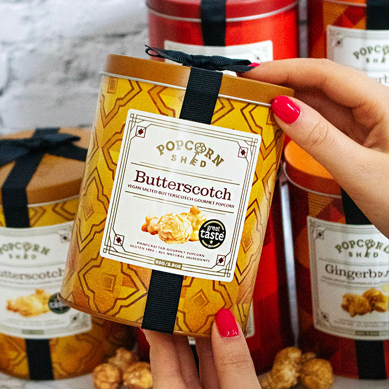 Butterscotch Popcorn Mini Gift Tin - Popcorn Shed
