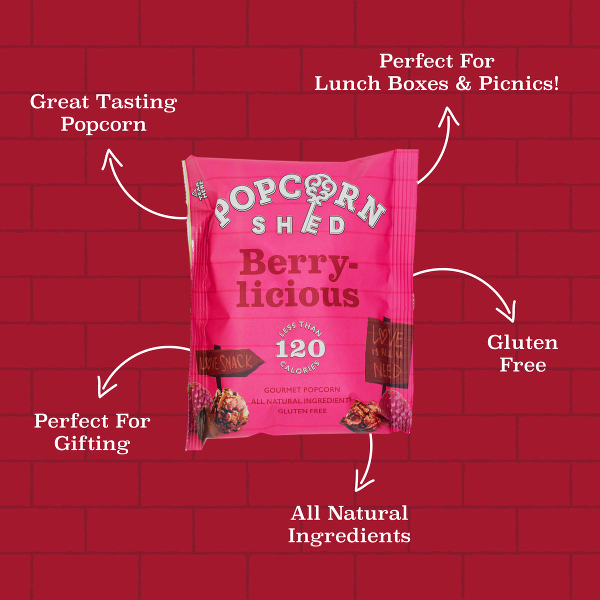 Berry-licious Popcorn Snack Pack - Popcorn Shed