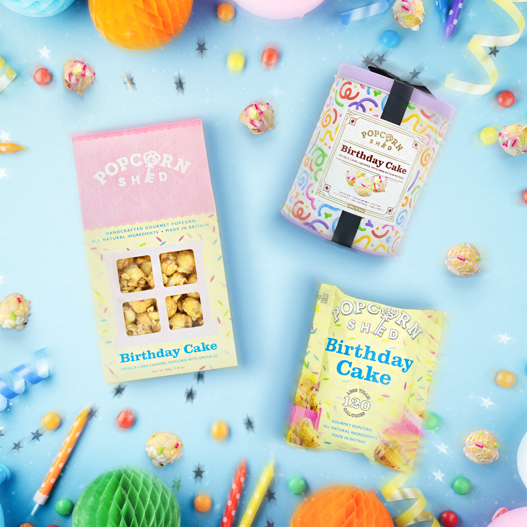 Birthday Cake Popcorn Grand Shed - Popcorn Shed