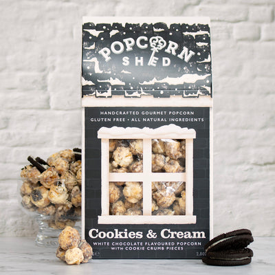 Cookies & Cream Gourmet Popcorn Black Shed