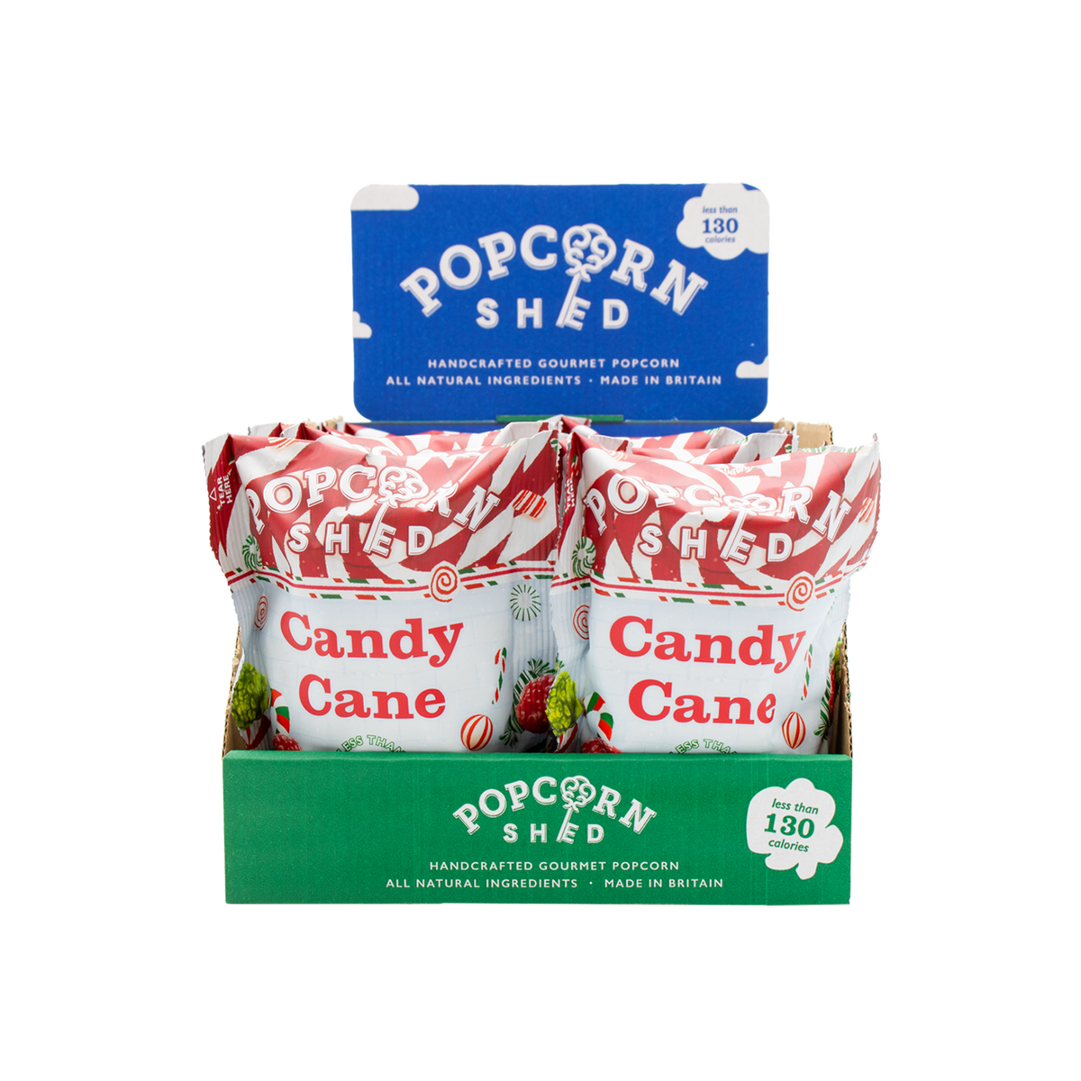 Candy Cane Popcorn Snack Packs | 16 Pack