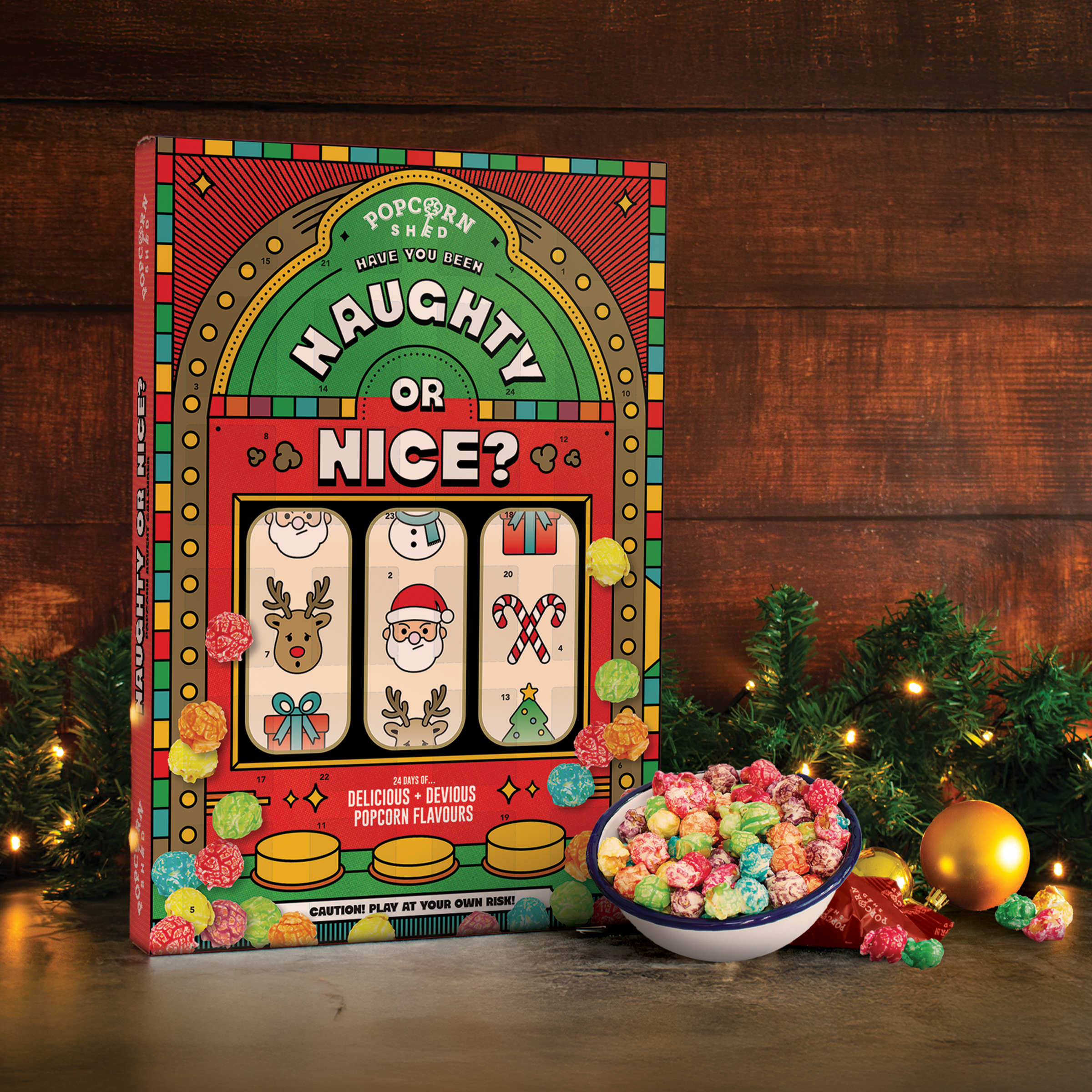 Naughty or Nice Popcorn Advent Calendar