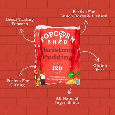 Christmas Pudding Popcorn Snack Pack - Popcorn Shed