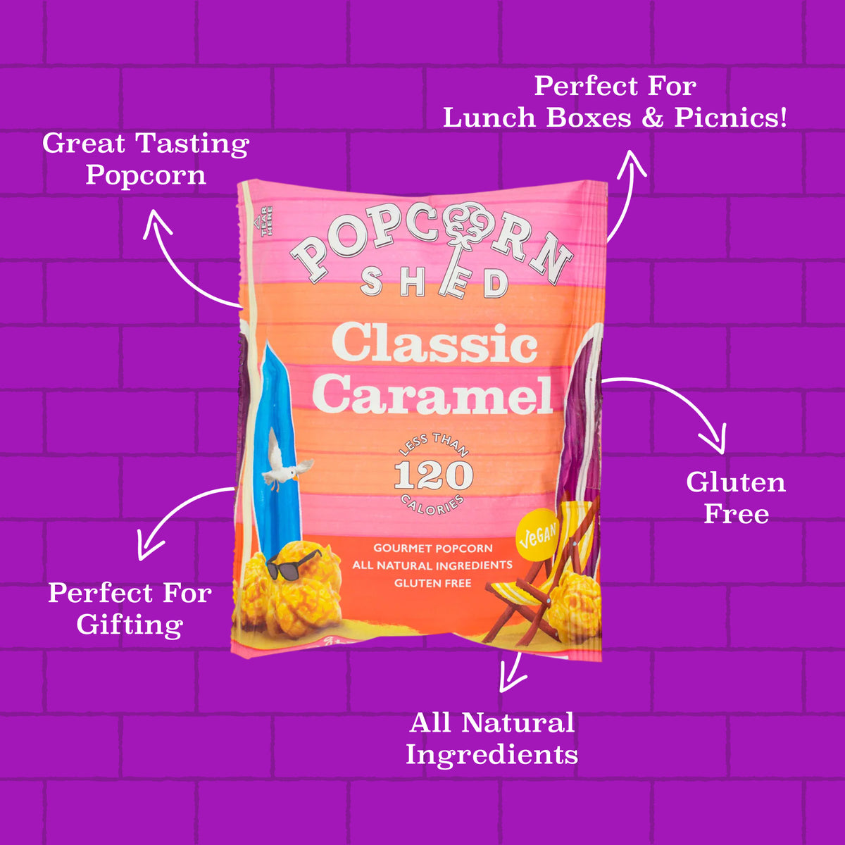 Classic Caramel Popcorn Snack Pack - Popcorn Shed