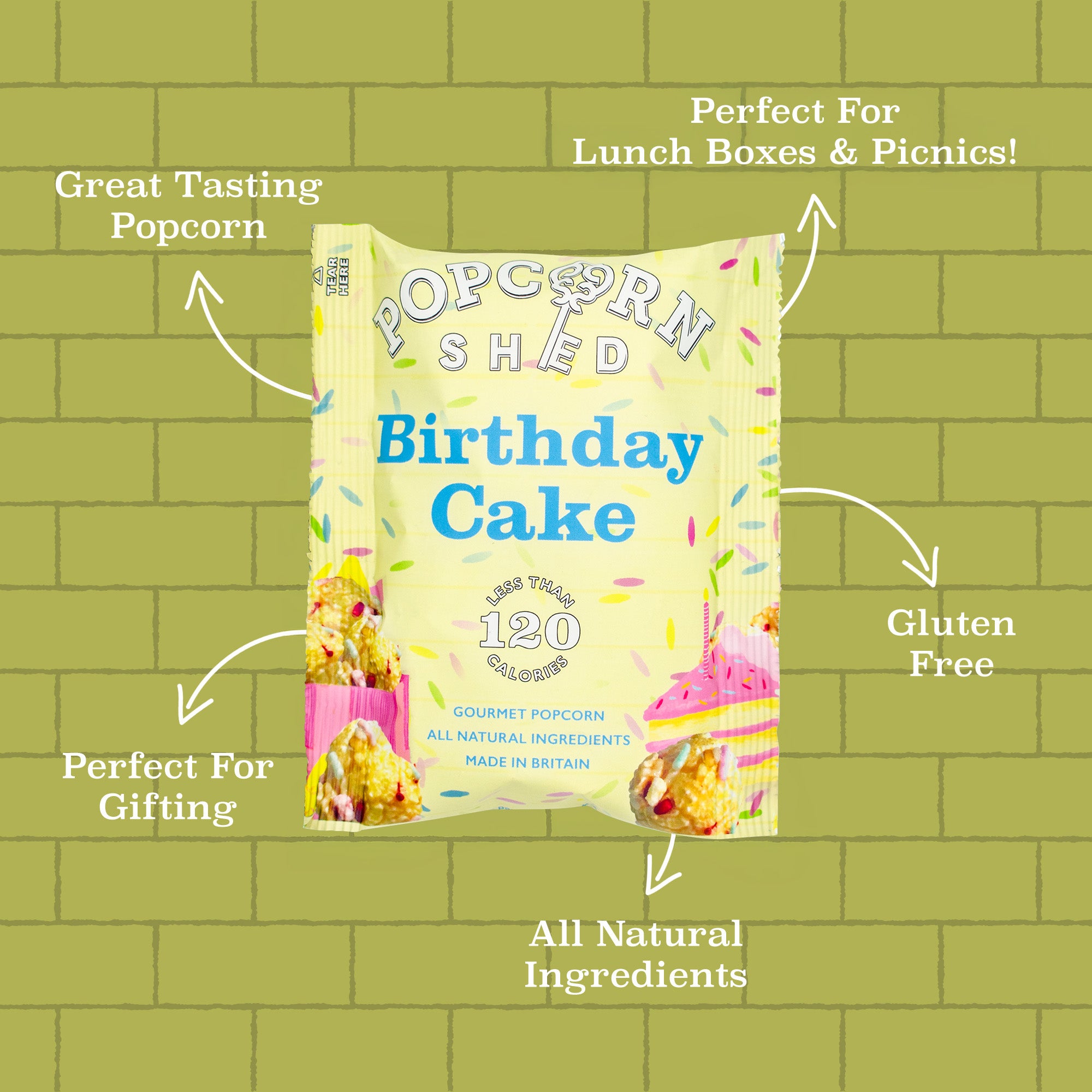 Birthday Cake Popcorn Snack Pack - Popcorn Shed