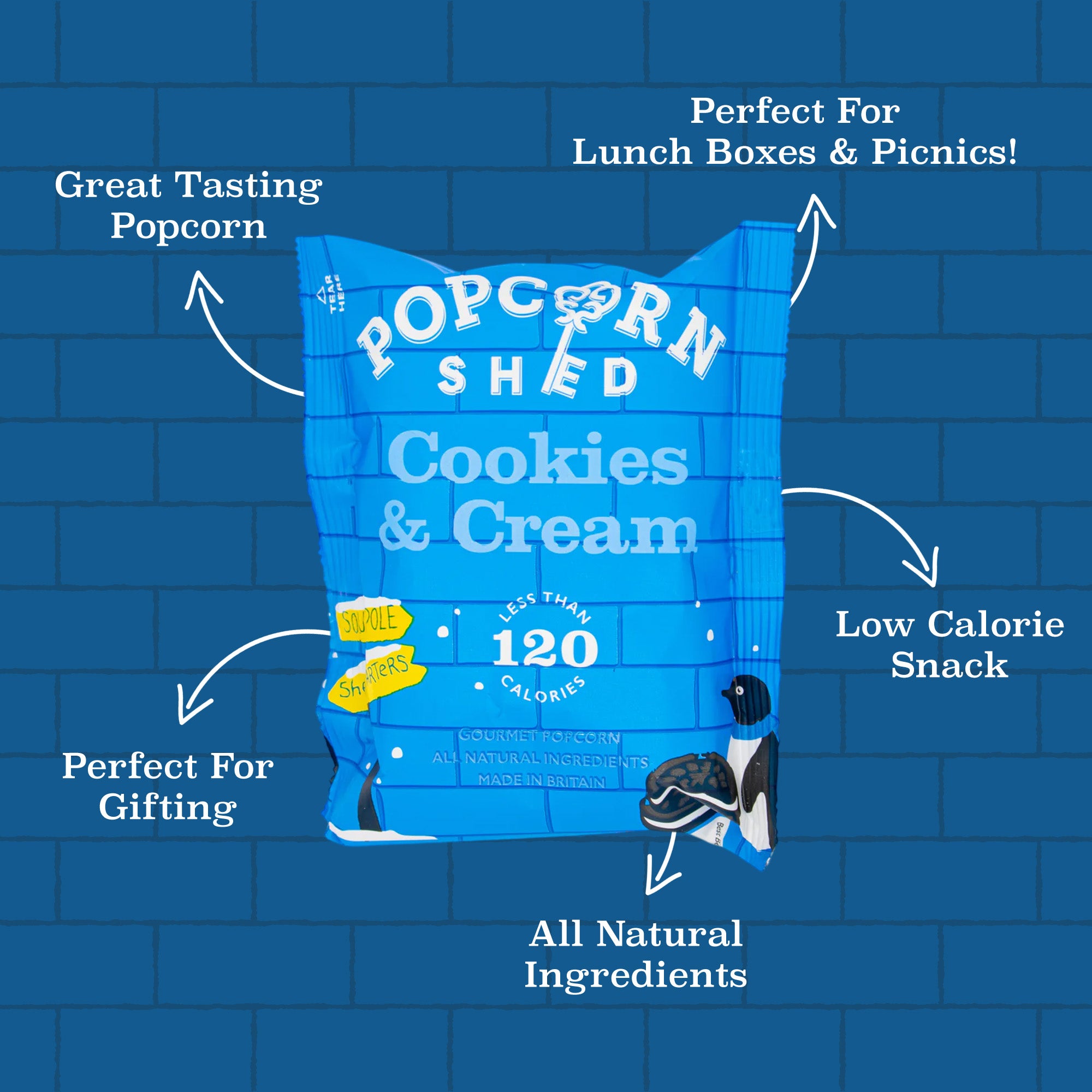 Cookies & Cream Popcorn Snack Pack - Popcorn Shed