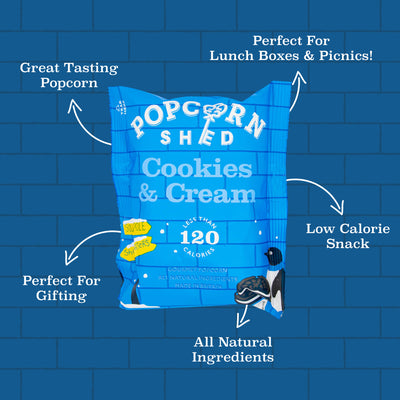 Cookies & Cream Popcorn Snack Pack - Popcorn Shed