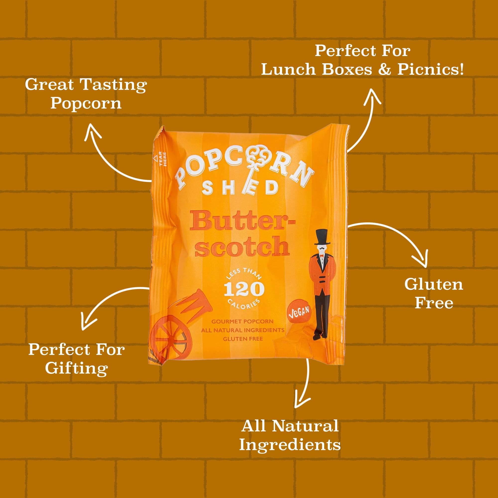 Butterscotch Popcorn Snack Pack - Popcorn Shed