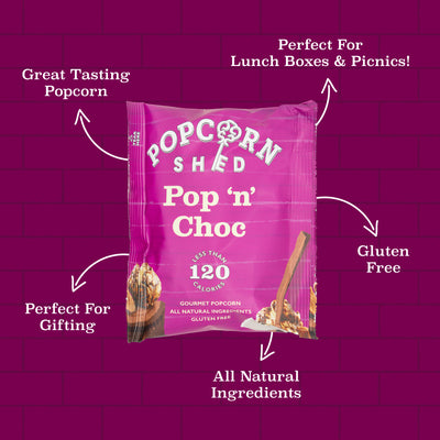Pop N Choc Popcorn Snack Pack - Popcorn Shed