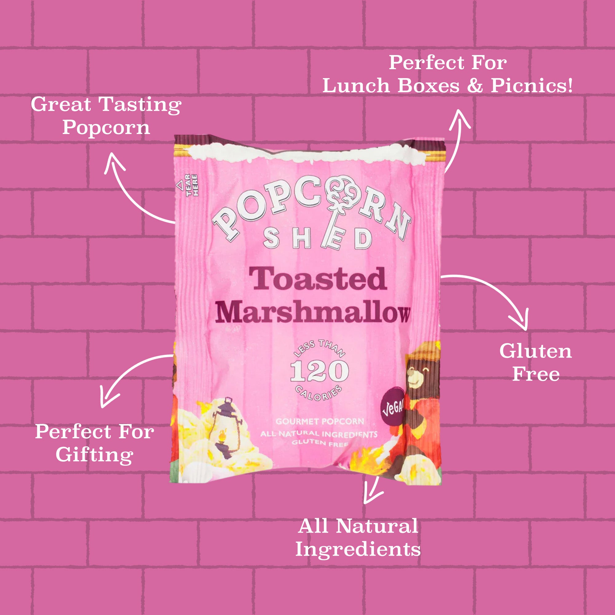 Toasted Marshmallow Popcorn Snack Pack - Popcorn Shed