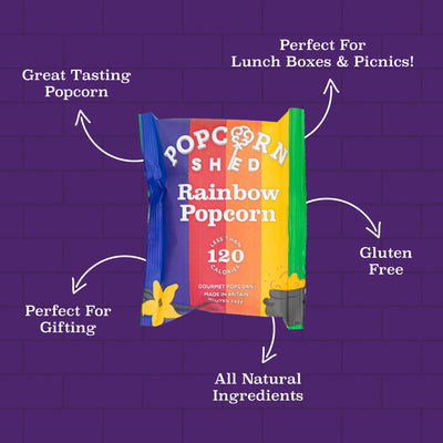 Rainbow Popcorn Snack Pack - Popcorn Shed