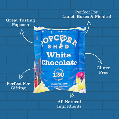 White Chocolate Popcorn Snack Pack - Popcorn Shed
