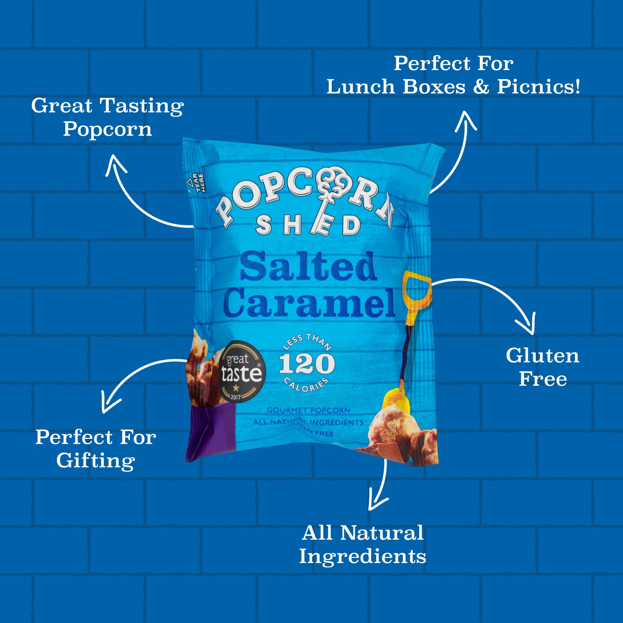 Salted Caramel Popcorn Snack Pack - Popcorn Shed