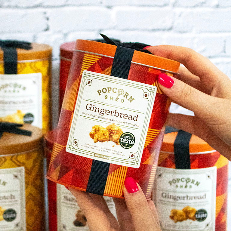 Gingerbread Popcorn Mini Gift Tin - Popcorn Shed