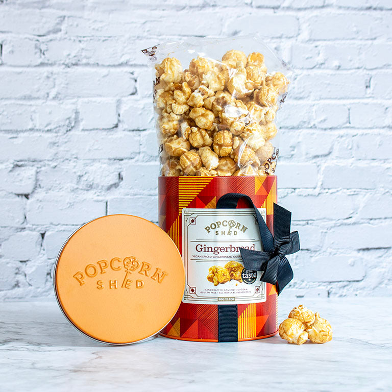 Gingerbread Popcorn Mini Gift Tin - Popcorn Shed