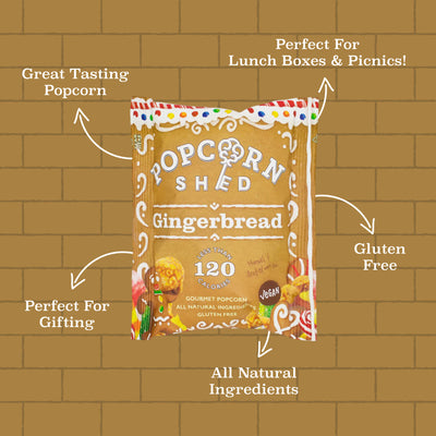 Gingerbread Popcorn Snack Pack - Popcorn Shed