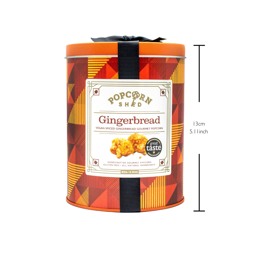 Gingerbread Popcorn Mini Gift Tin - Popcorn Shed