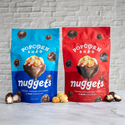 FREE GIFT: Milk & Dark Chocolate Popcorn Nuggets - Popcorn Shed