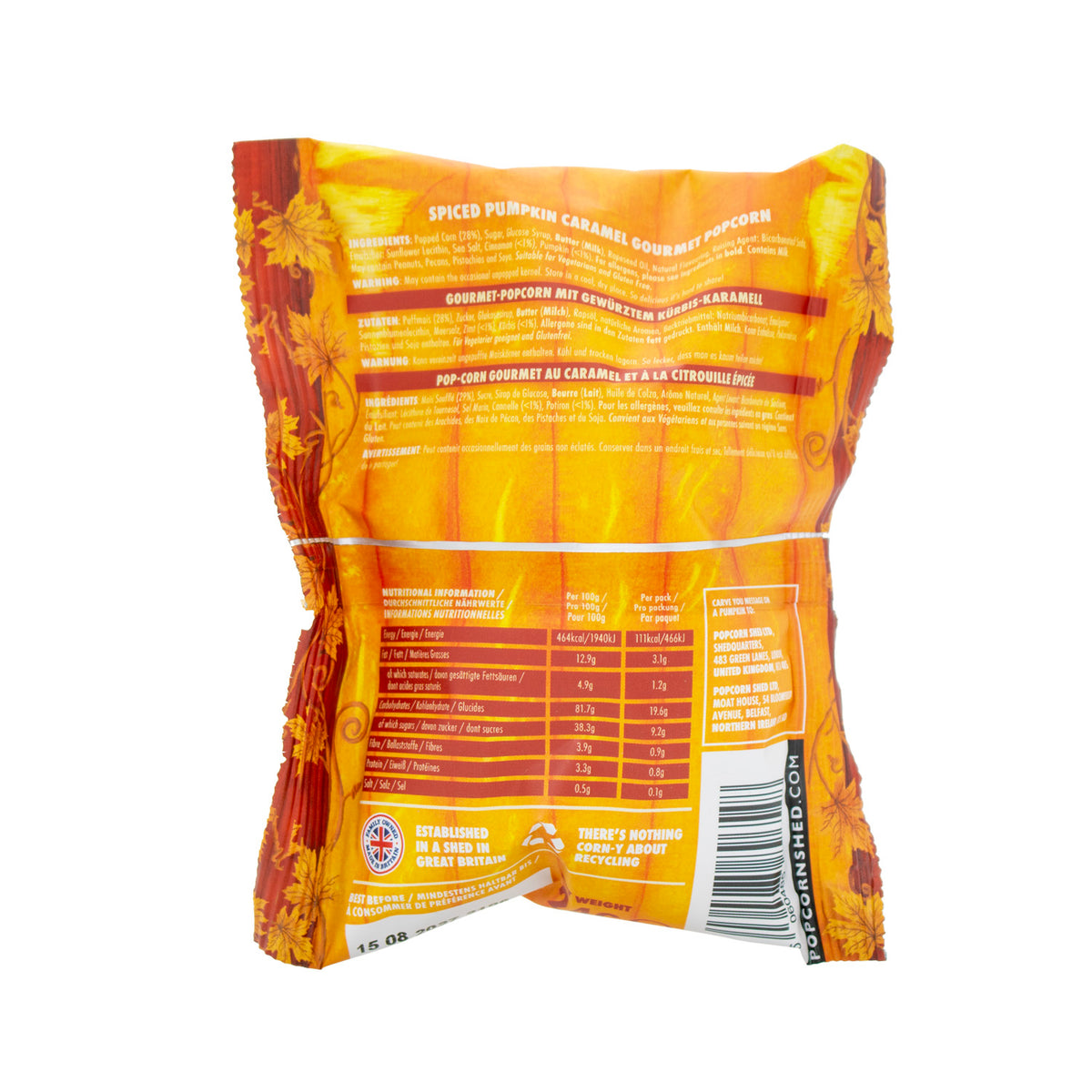 Pumpkin Spice Popcorn Snack Packs | 16 Pack