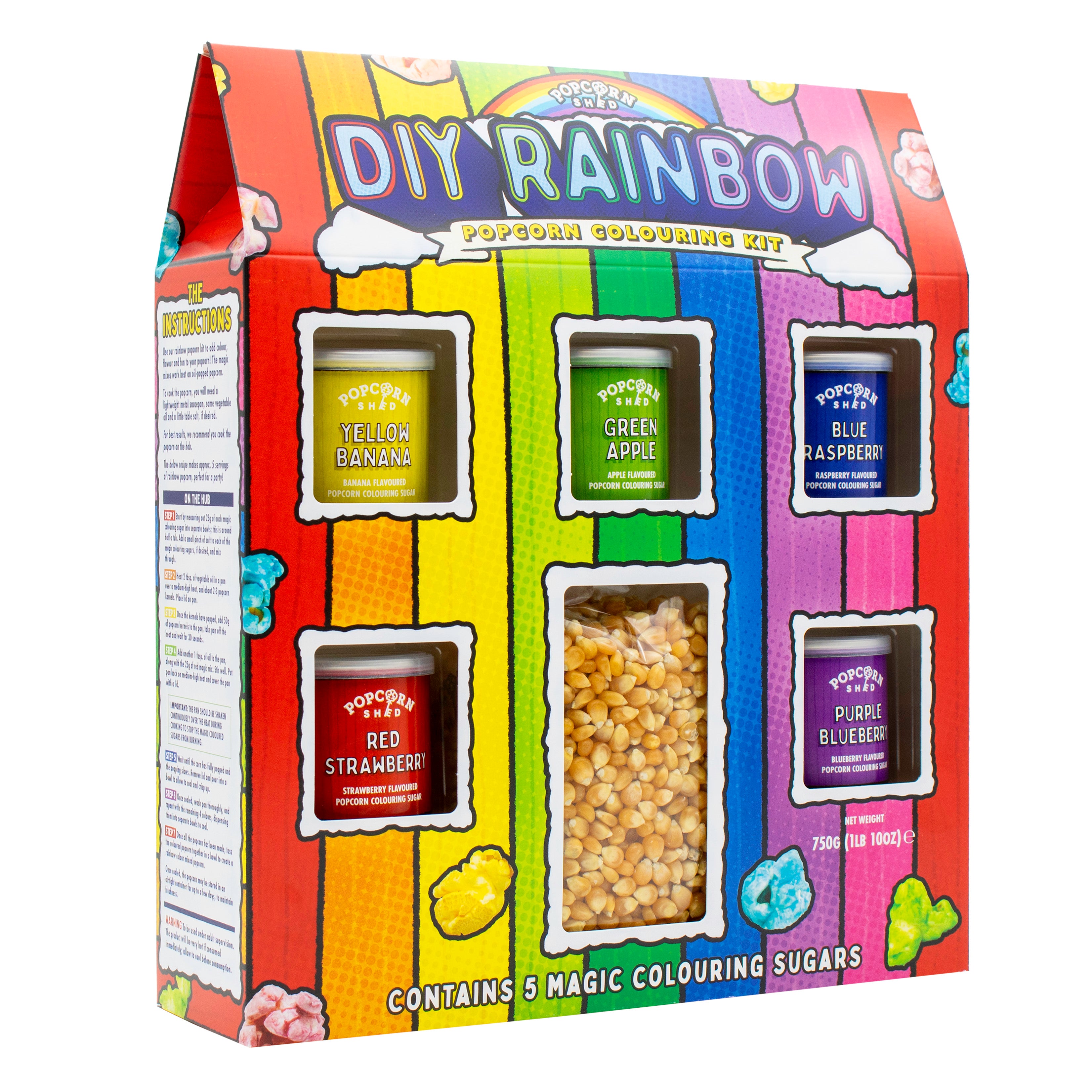 Rainbow DIY Rainbow Popcorn Colouring Kit - Popcorn Shed