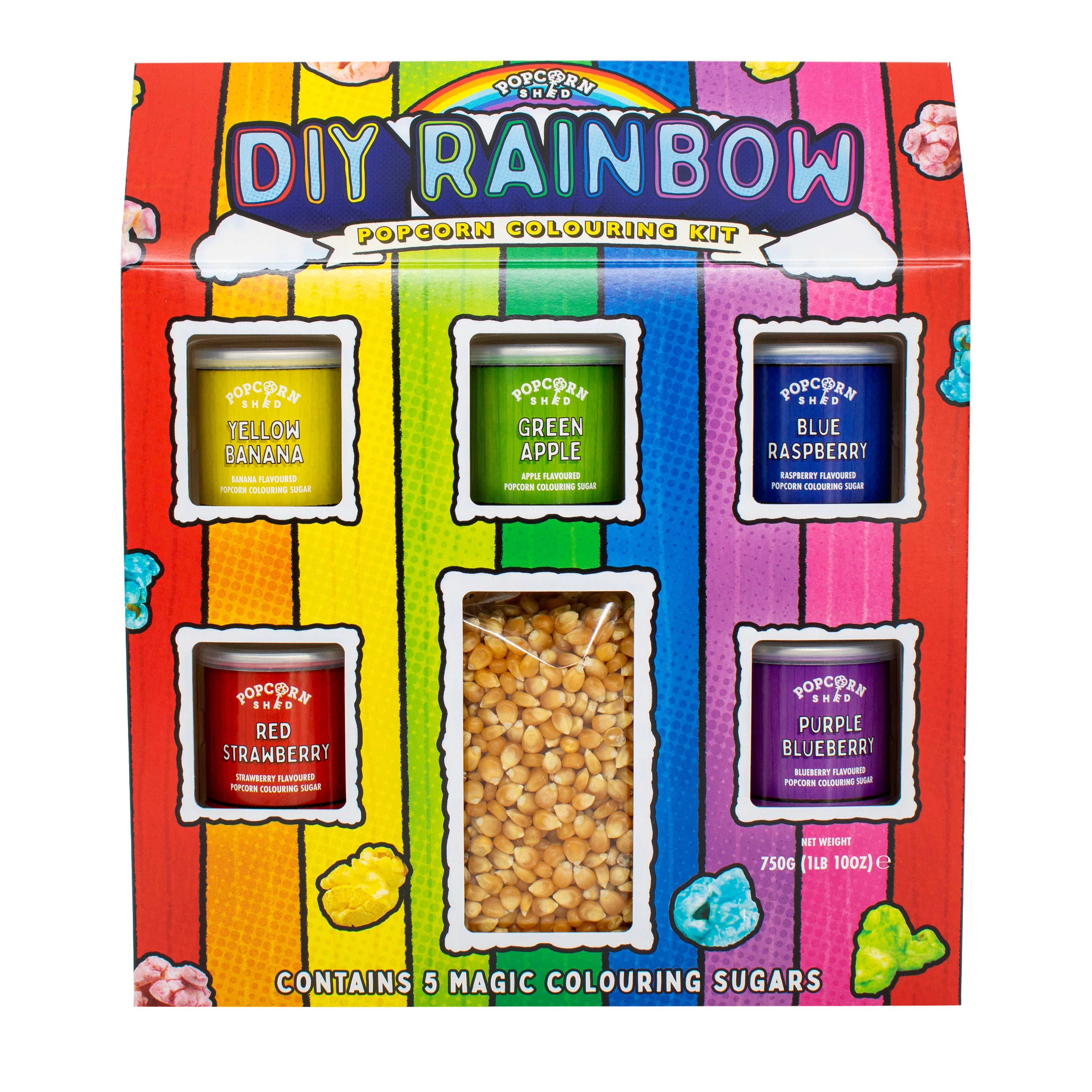 Rainbow DIY Rainbow Popcorn Colouring Kit - Popcorn Shed