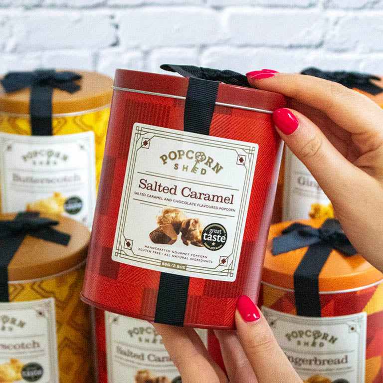 Salted Caramel Popcorn Mini Gift Tin - Popcorn Shed
