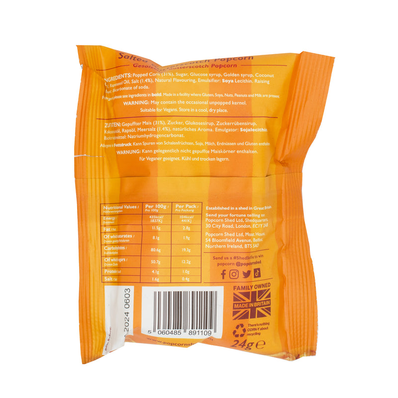 Butterscotch Popcorn Snack Pack - Popcorn Shed