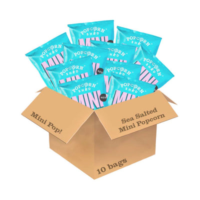 Mini Pop!® Sea Salted - Case of 10 x Sharing Bags - Popcorn Shed