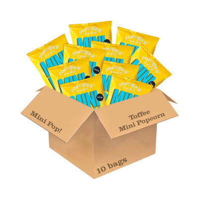 Mini Pop!® Toffee - Case of 10 x Sharing Bags - Popcorn Shed