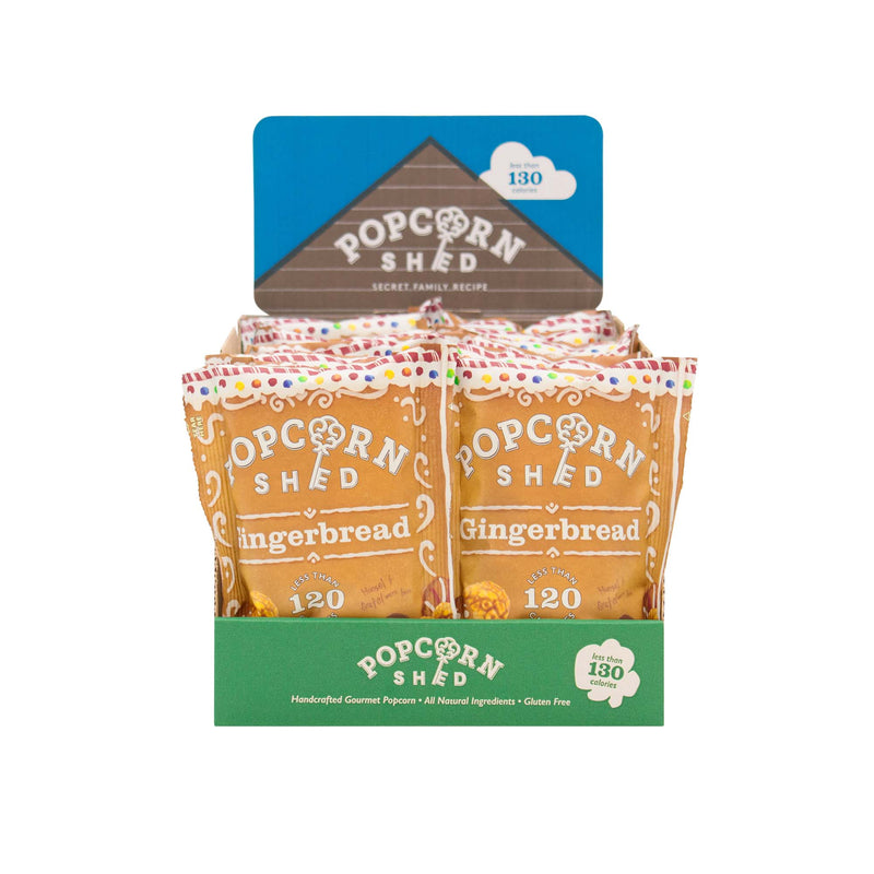 Gingerbread Popcorn Snack Packs (NEW) - Popcorn Shed