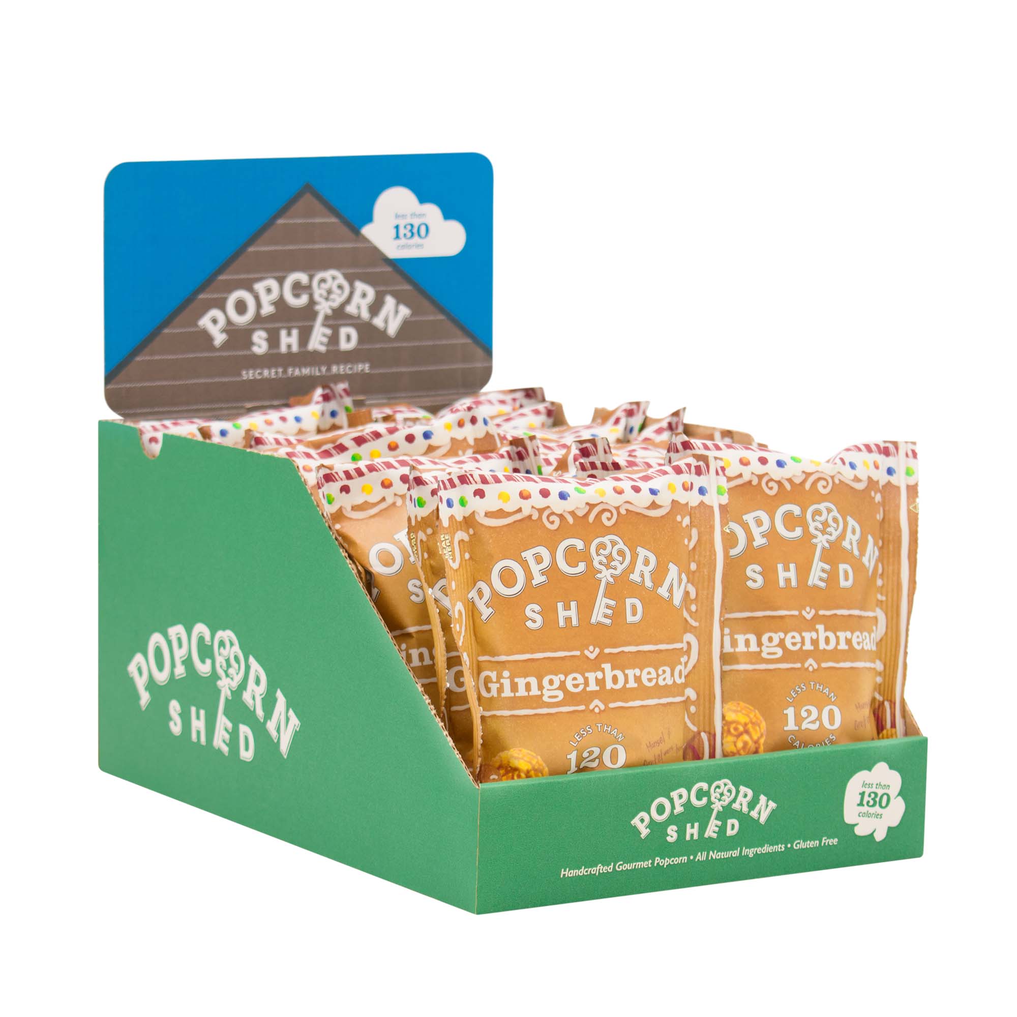 Gingerbread Popcorn Snack Packs | Vegan Friendly | Popcorn Shed