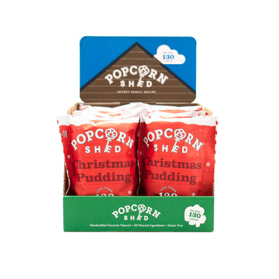 Christmas Pudding Popcorn Snack Packs - Popcorn Shed