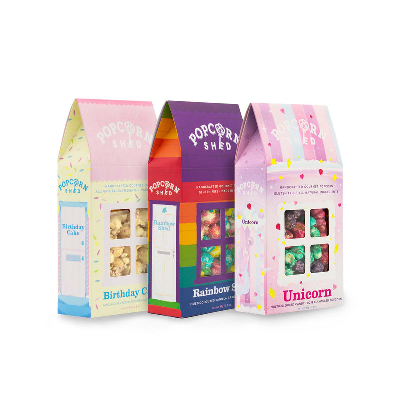 3 Shed Multicoloured Popcorn Bundle - Popcorn Shed
