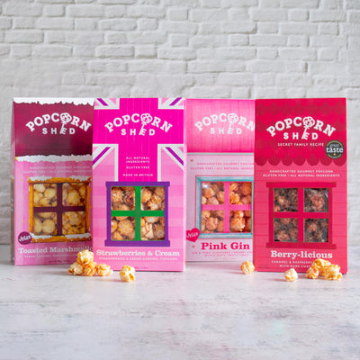 Pink Gourmet Popcorn Selection - 4 Popcorn Sheds - Popcorn Shed