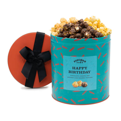 Happy Birthday Popcorn Gift Tin - Popcorn Shed